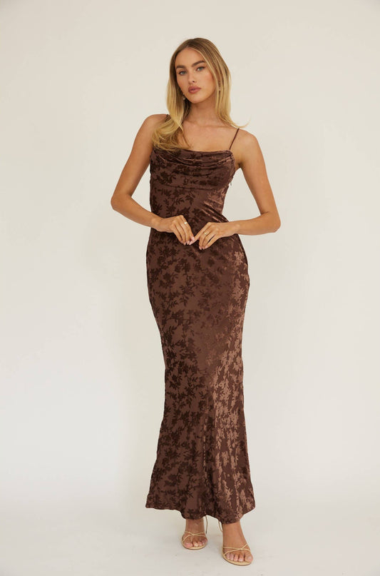 Leila Velvet Burnout Dress