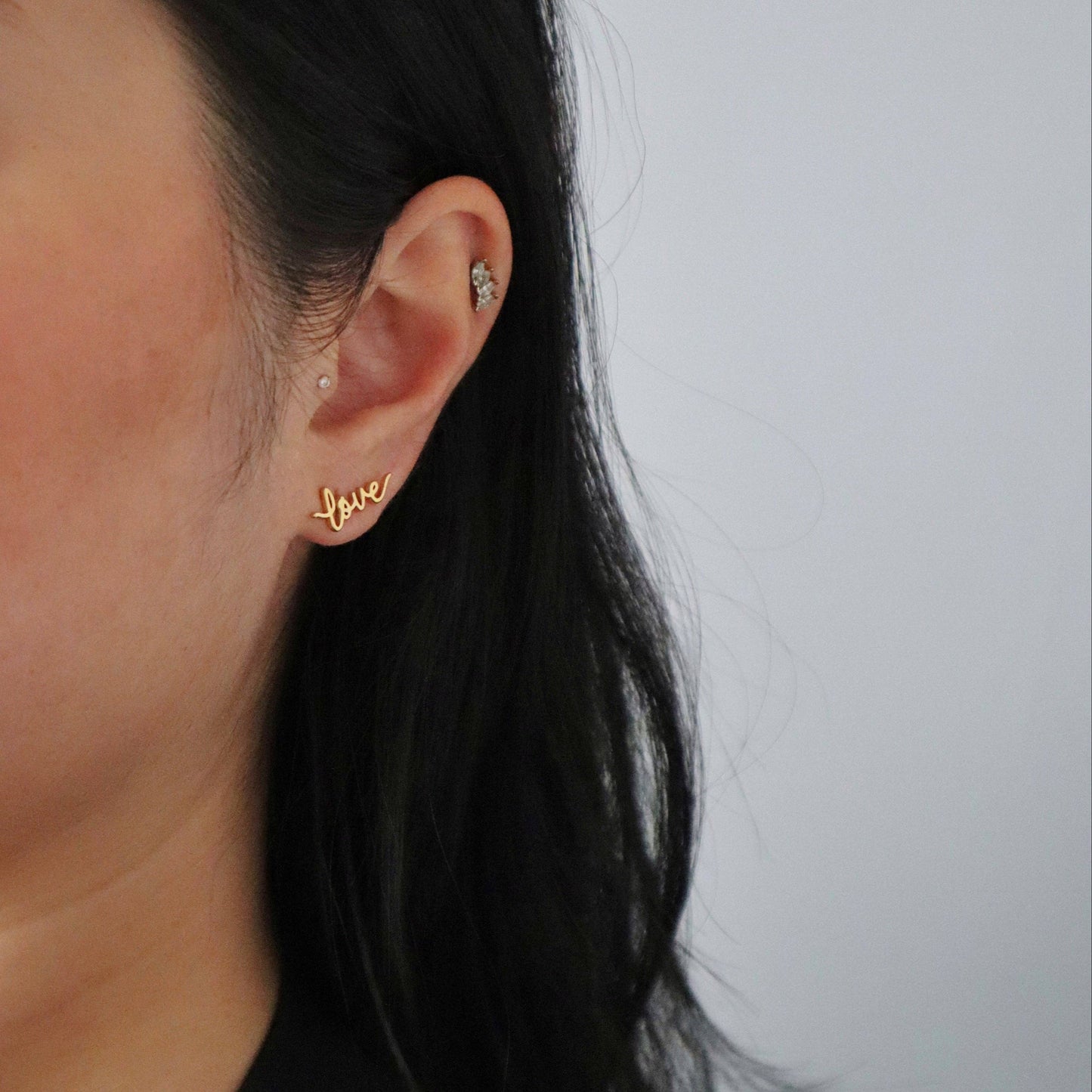 Dainty Love Studs Earrings
