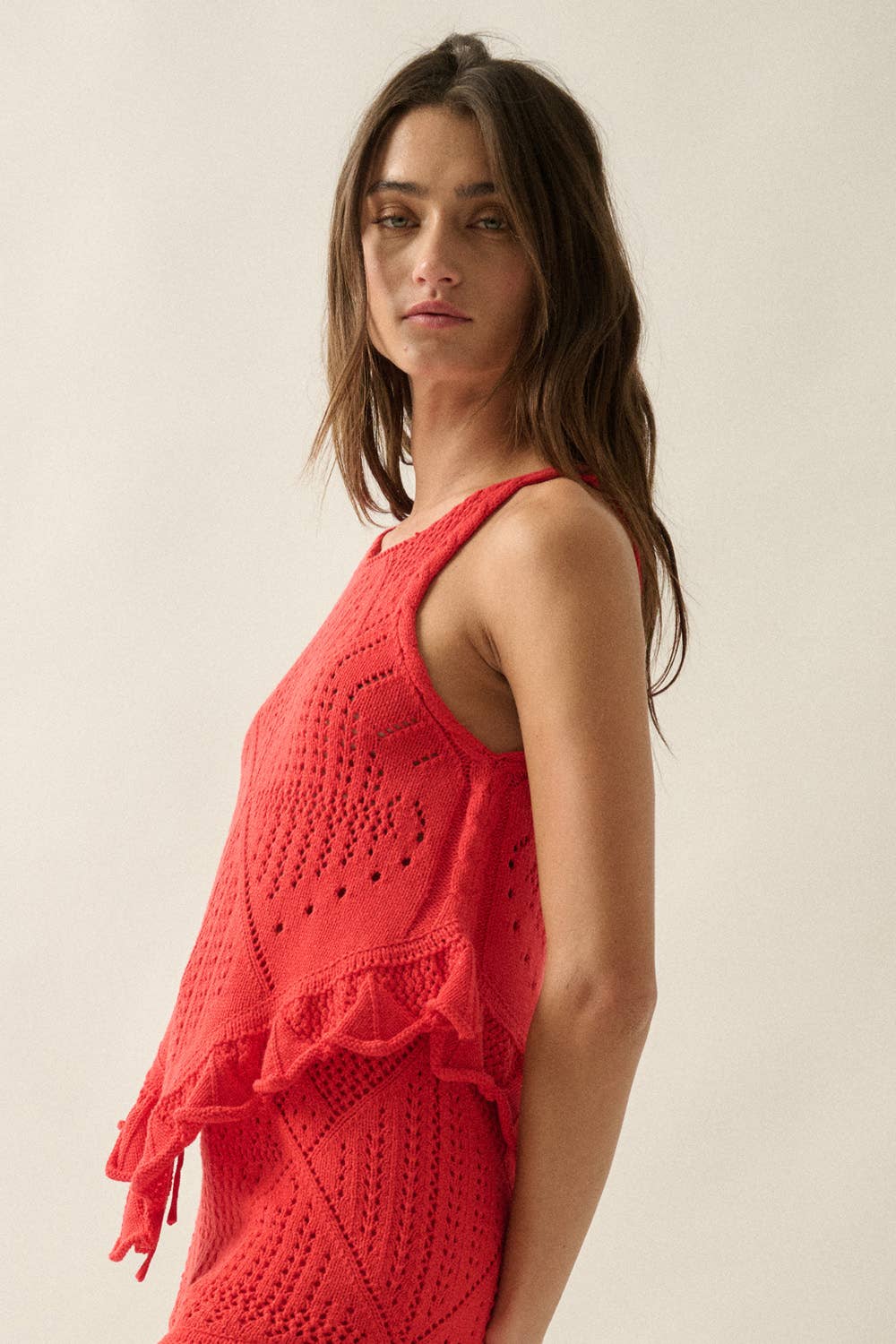 Mischa Pointelle Handkerchief Top