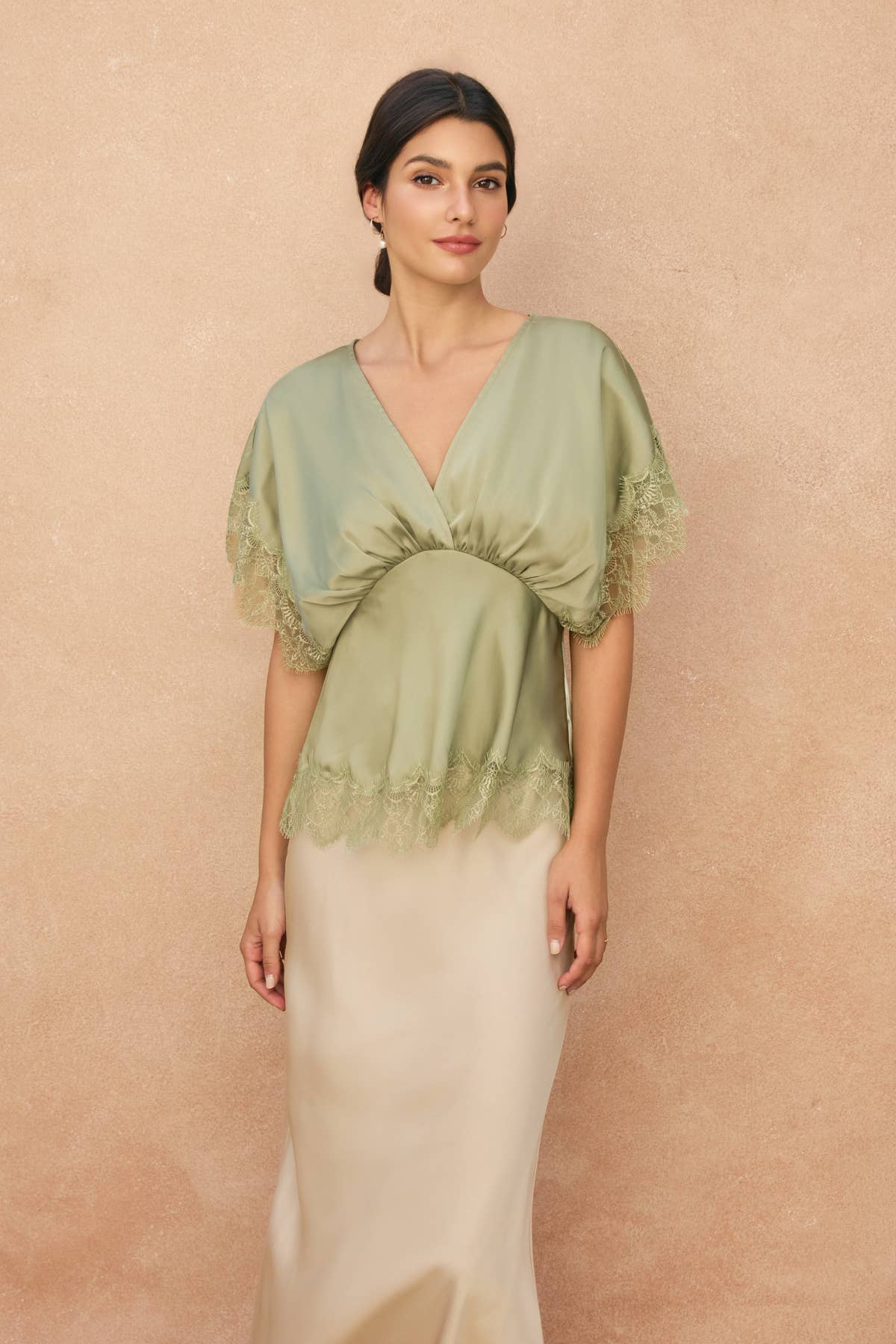 Gemma Lace Blouson Top- Two Colors