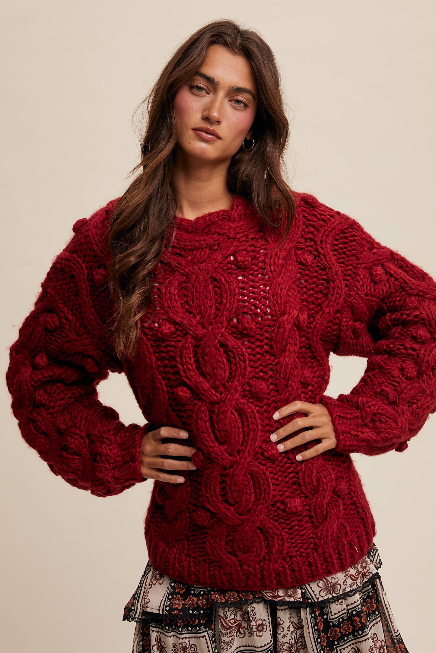 Penelope Chunky Knit Sweater - Two Colors