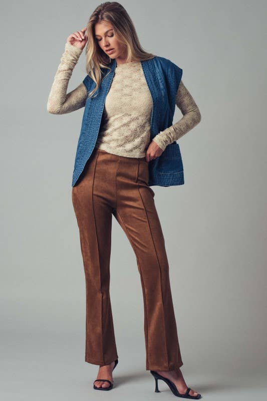 Romeo Suede Flare Pants