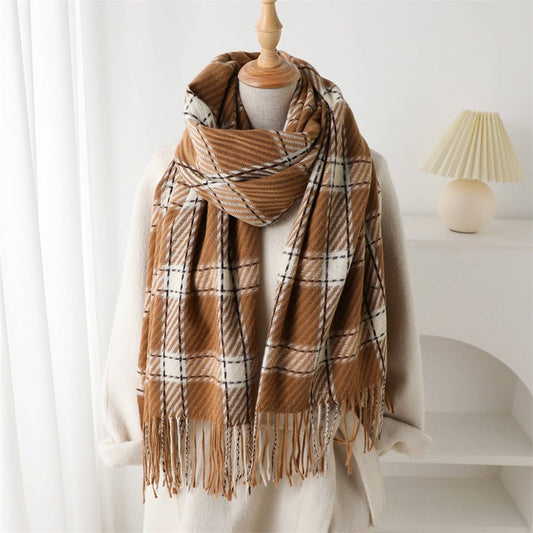 Gwen Large Plaid Scarf