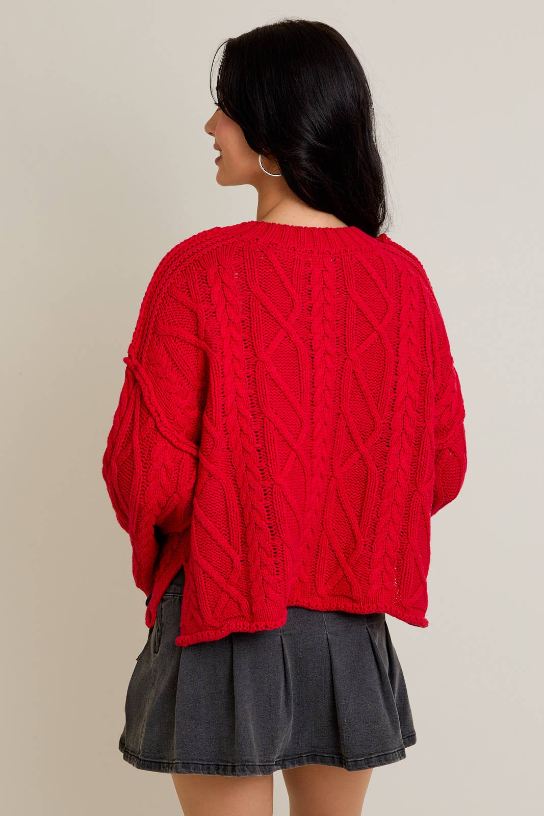 Jewel Cable Knit Sweater