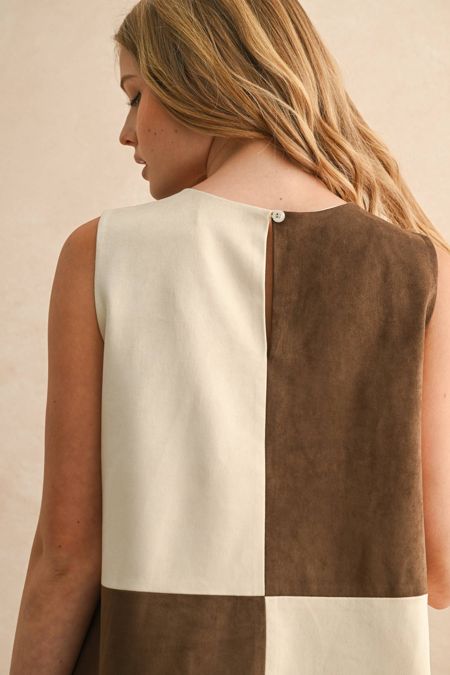 Jana Suede Color Block Dress