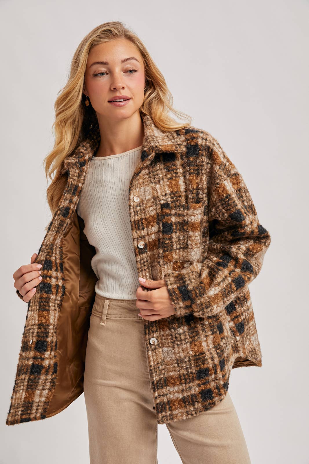 Bella Boucle Plaid Shacket