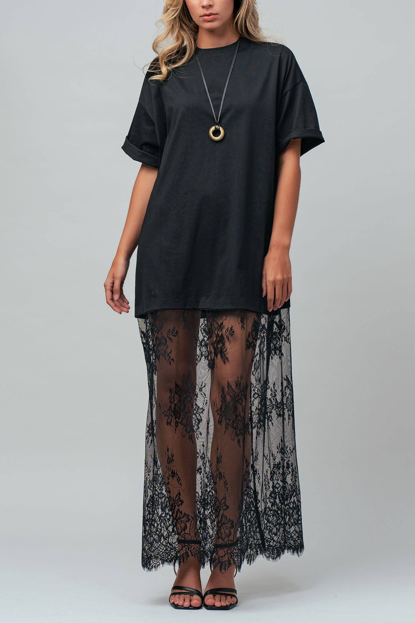 Raquel Lace T-Shirt Dress