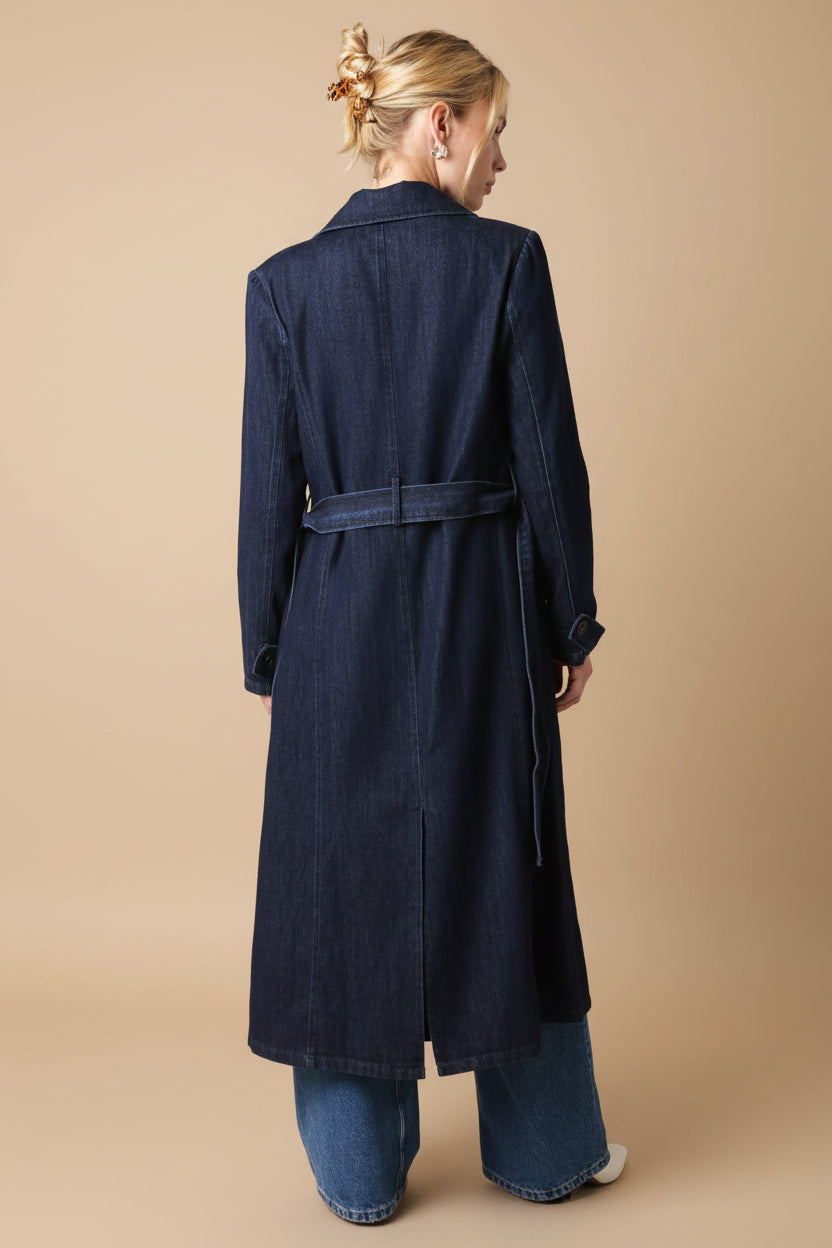 Soho Denim Belted Trench Coat