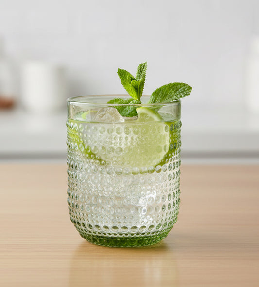 6 oz. Drinking Glass with Raised Dots, Green