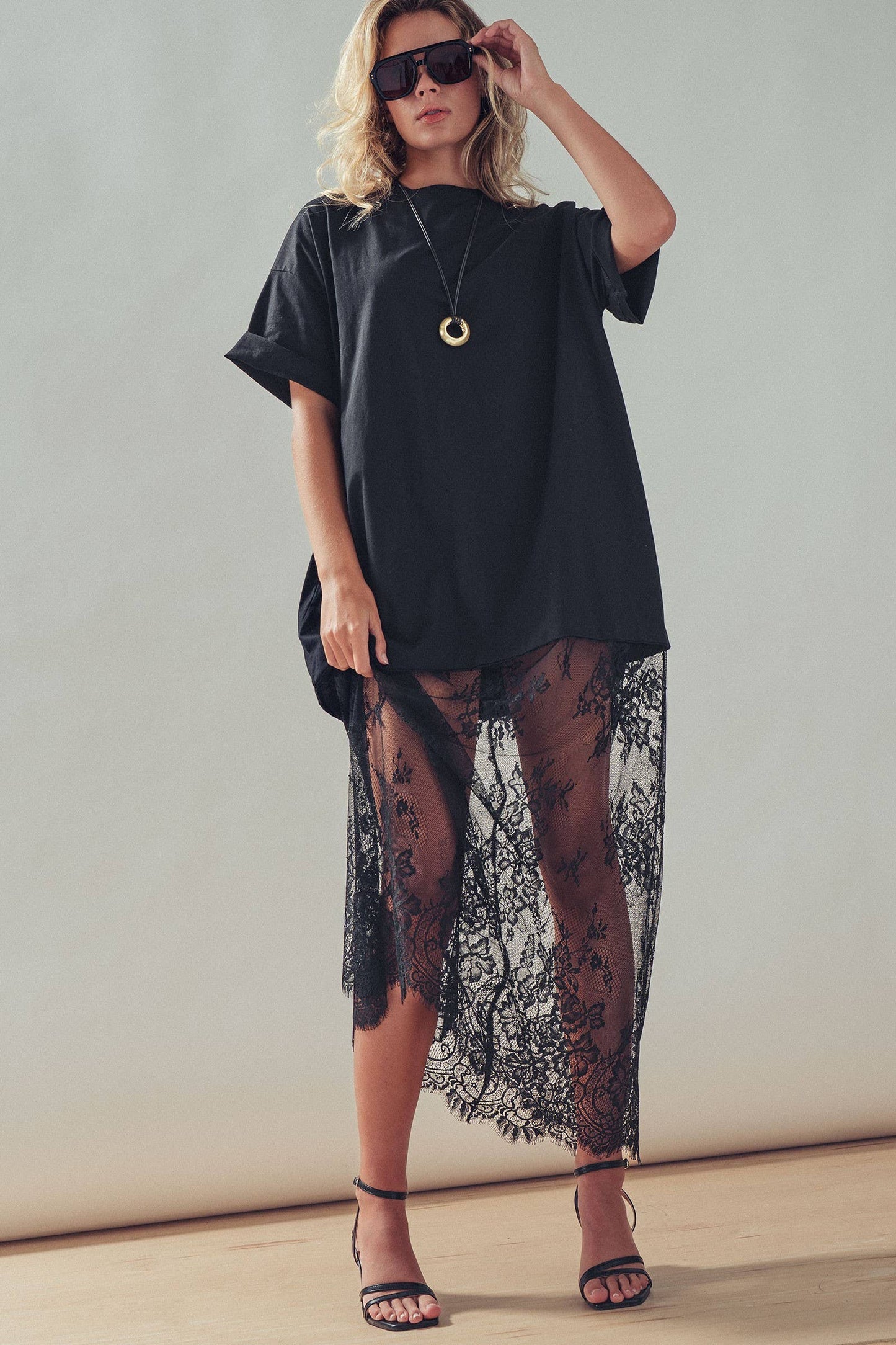 Raquel Lace T-Shirt Dress