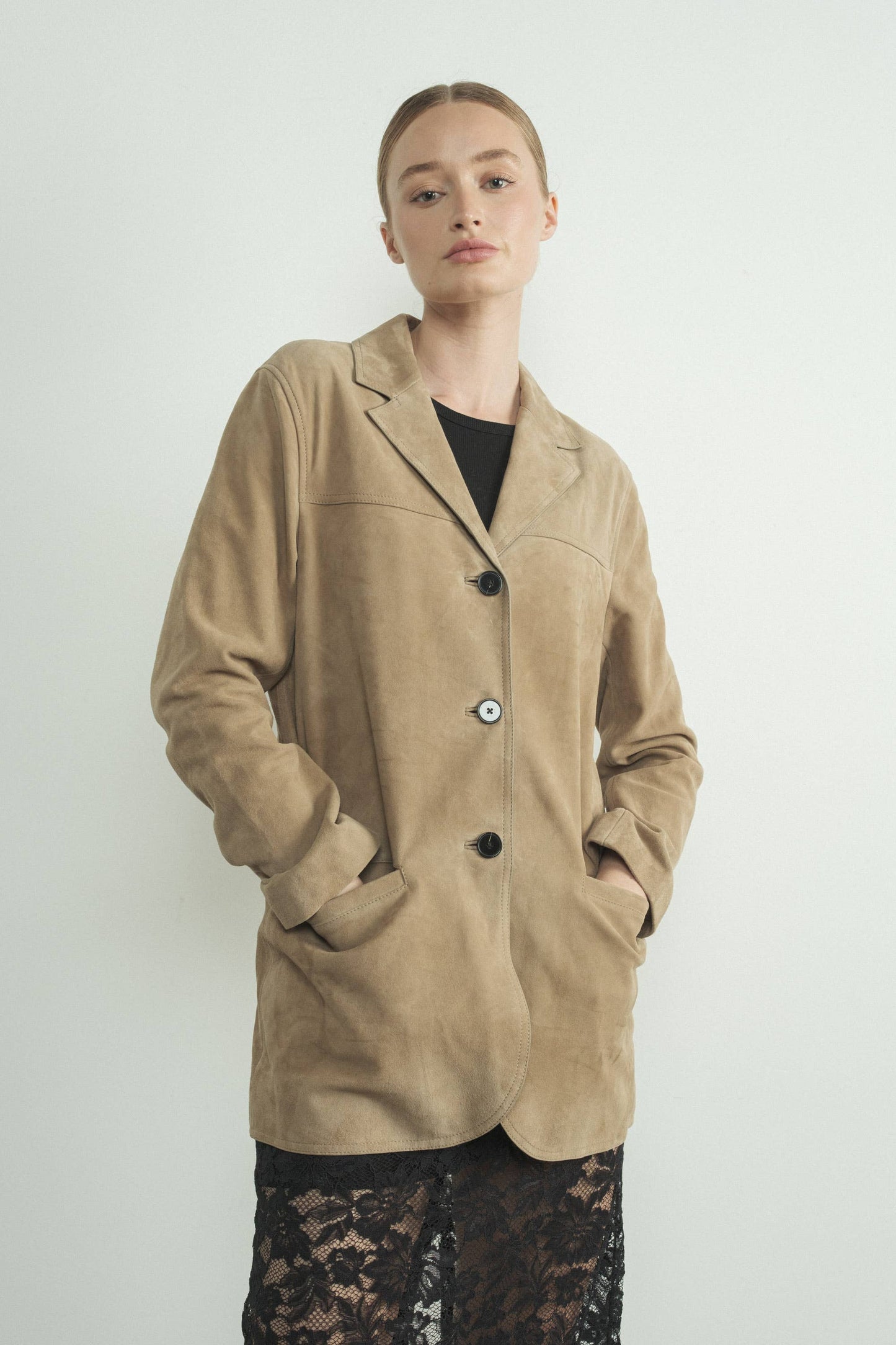 Macy Suede Blazer Jacket