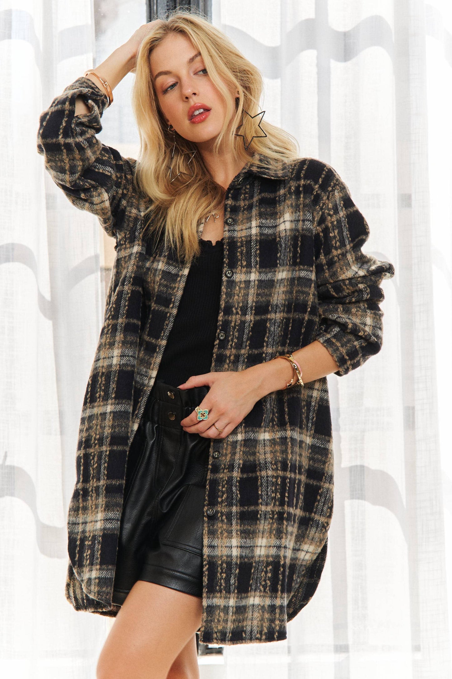 Mikenna Long Flannel Shacket