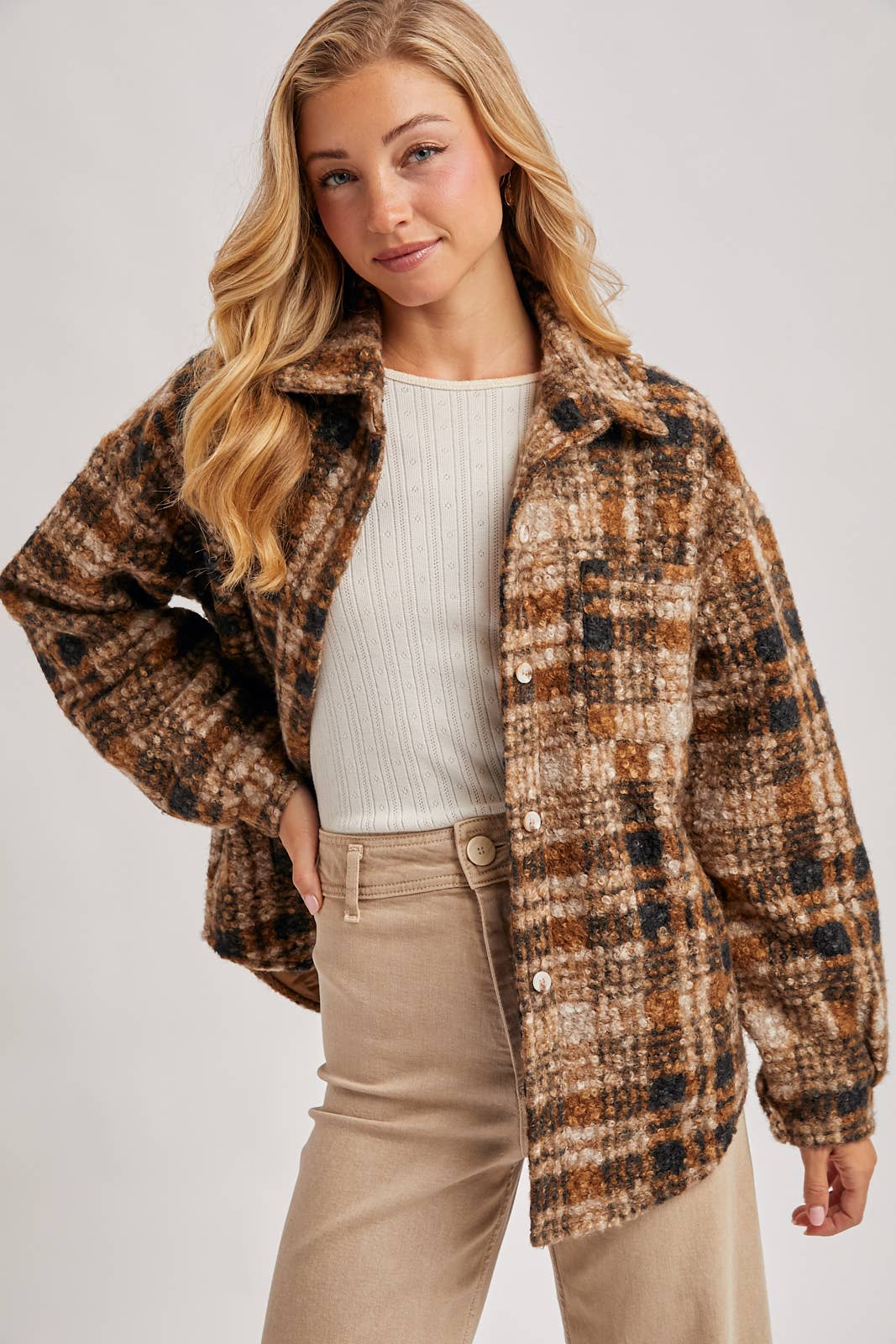 Bella Boucle Plaid Shacket