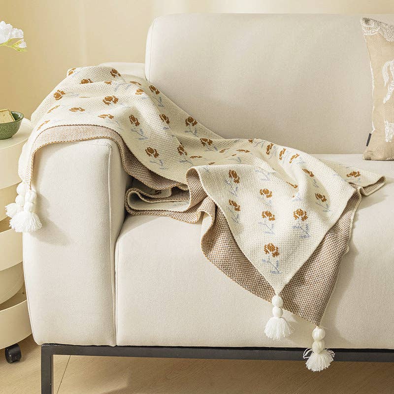 Rosewood Cottage Knit Throw Blanket
