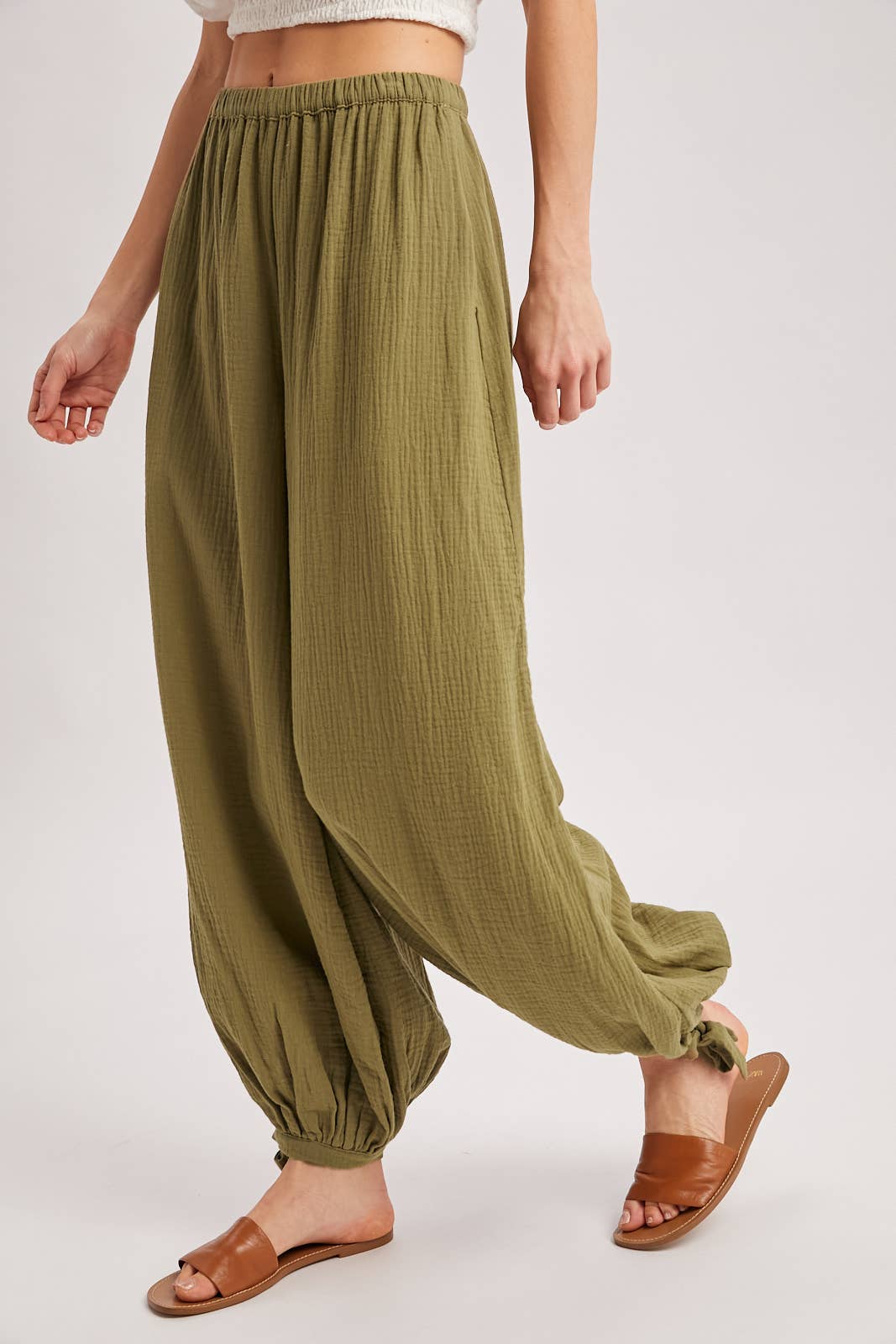 Portia Gauze Balloon Jogger Pants