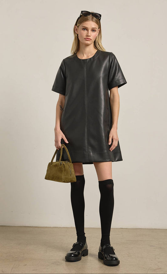 Isabella A-Line Leather Dress