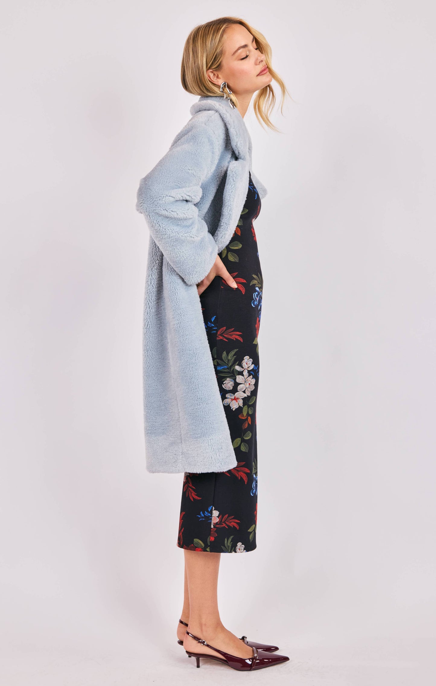 Marquee Lights Faux Shearling Coat