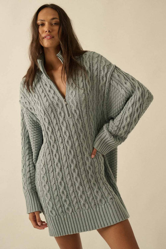 Shay Cable-Knit Mini Dress - Two Colors