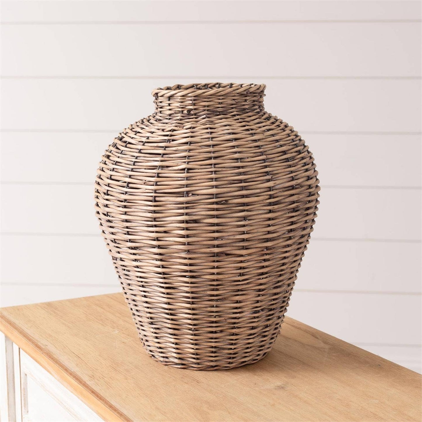 Oversized Willow Wicker Vase