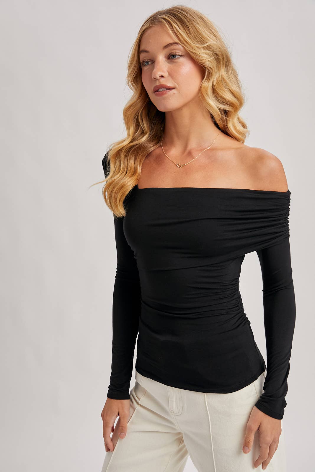 Sasha Asymmetrical Shoulder Top