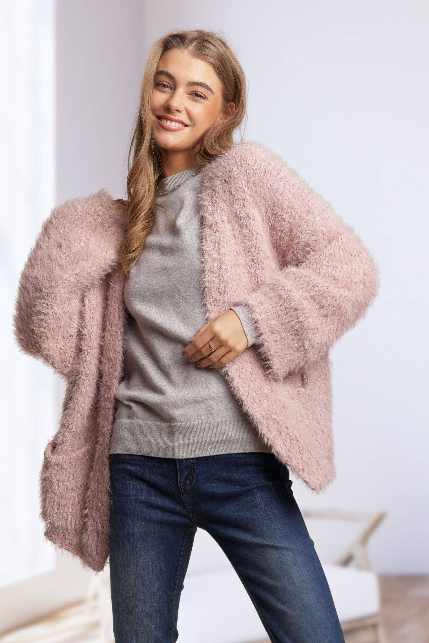 Harley Fuzzy Cardigan - Two Colors