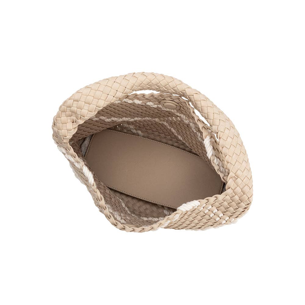 Johanna Woven Shoulder Bag - Almond