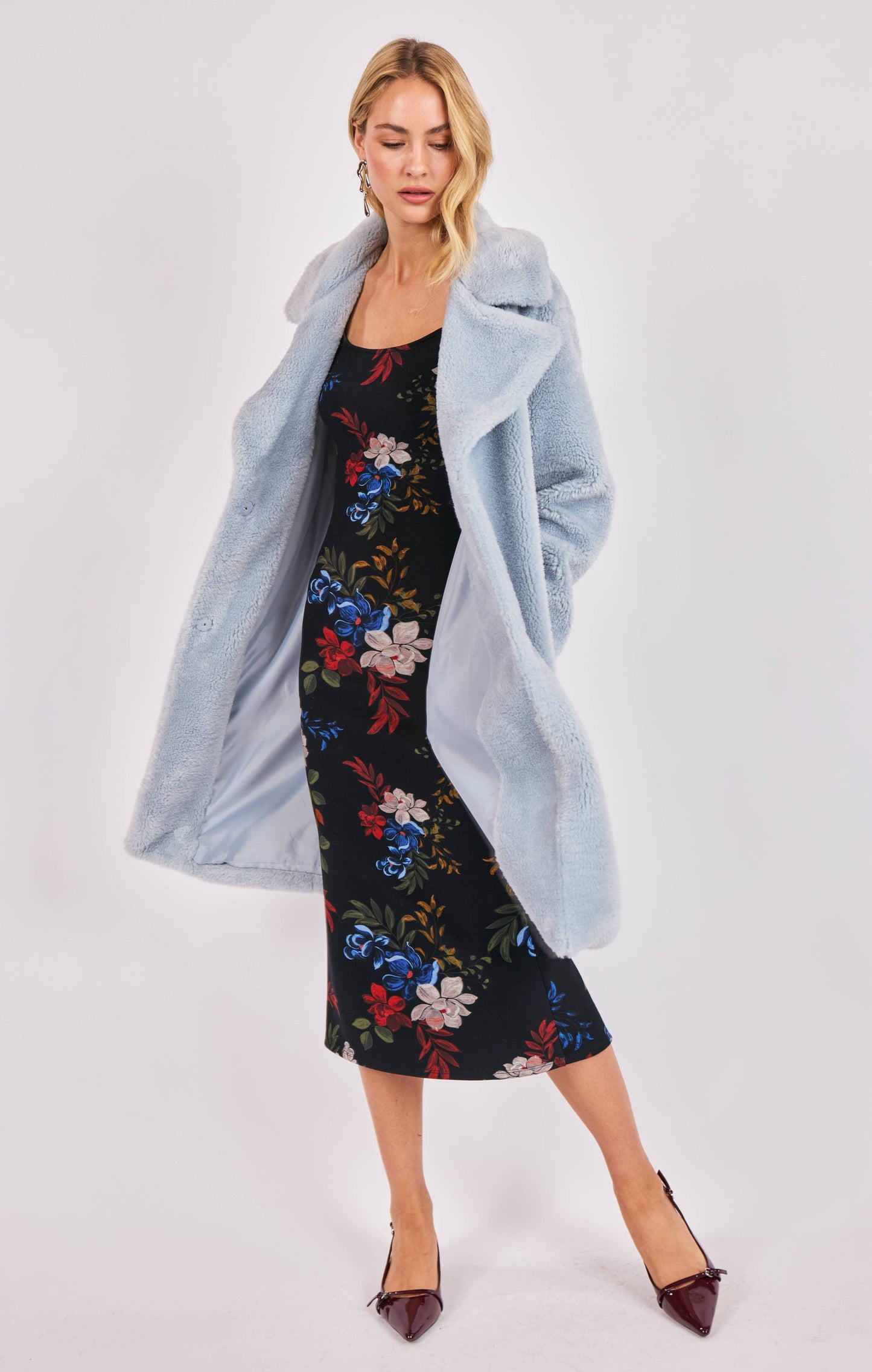 Marquee Lights Faux Shearling Coat