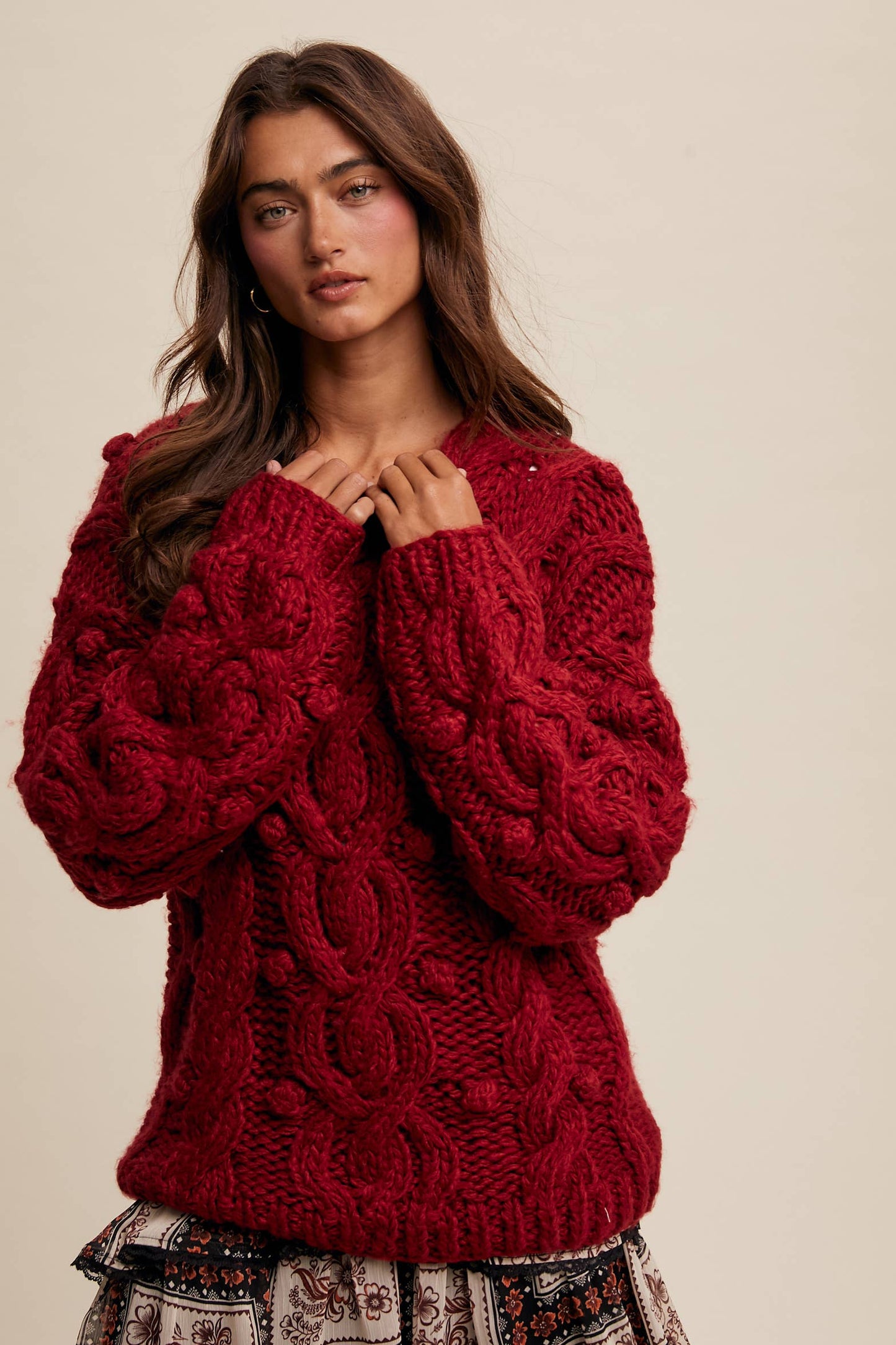 Penelope Chunky Knit Sweater - Two Colors