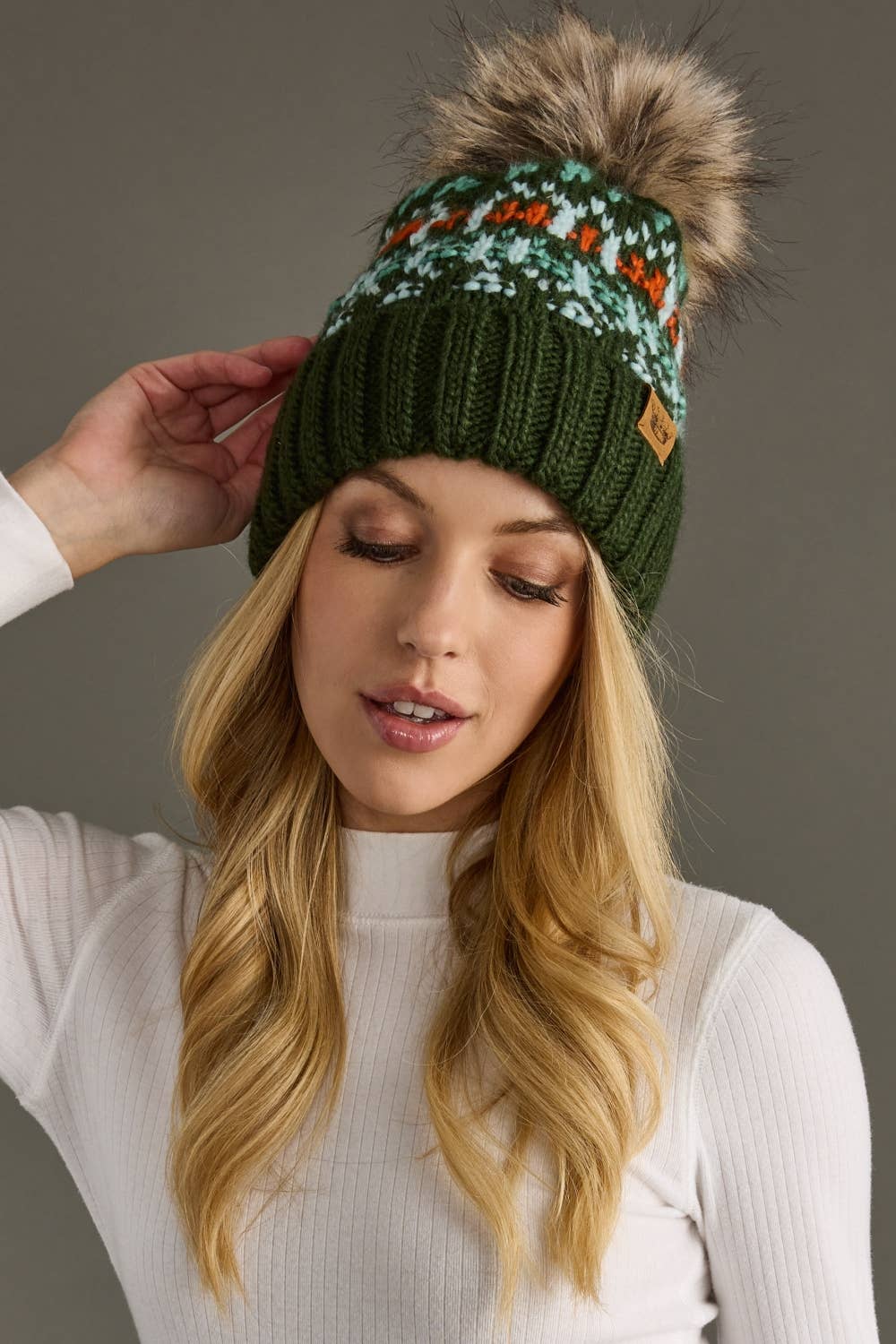 Midnight Frost Pom Hat