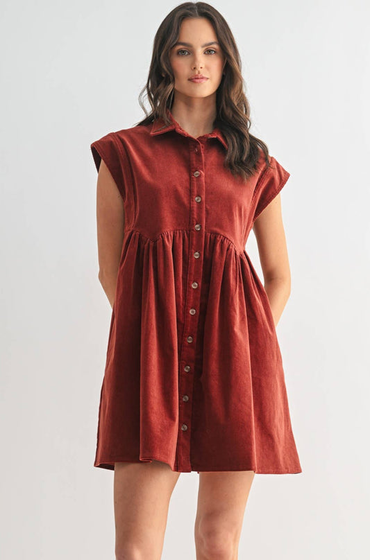 Serena Corduroy Mini Dress