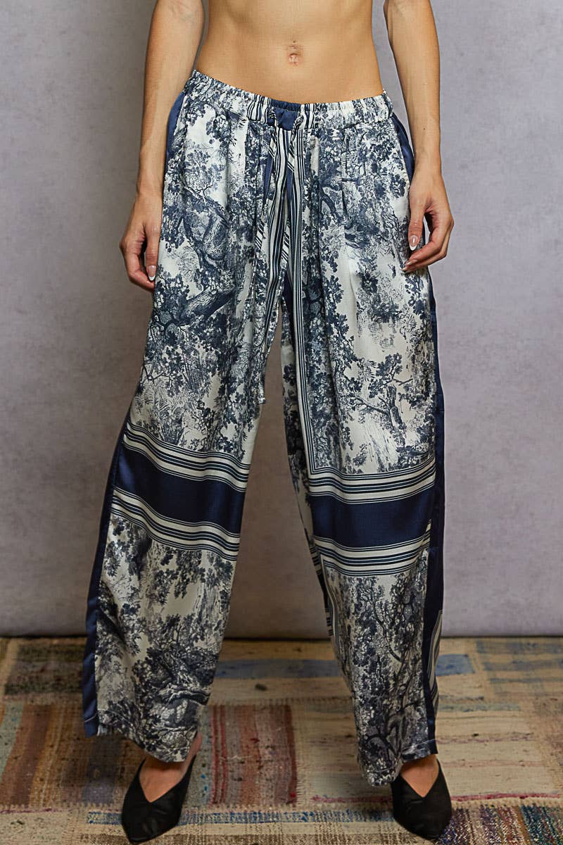 Midnight Silk Drawstring Pants