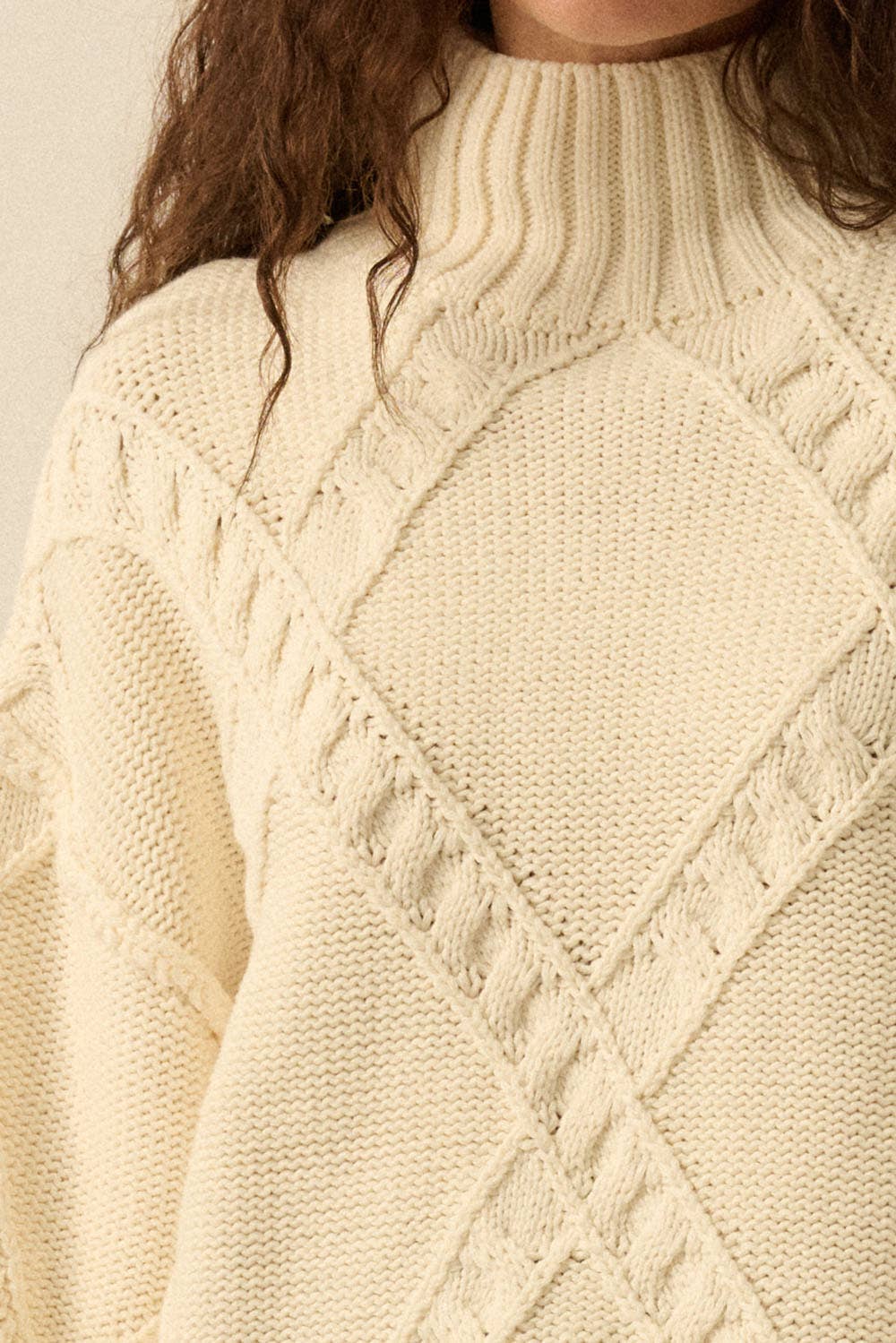 Pria Cable Knit Tunic Sweater