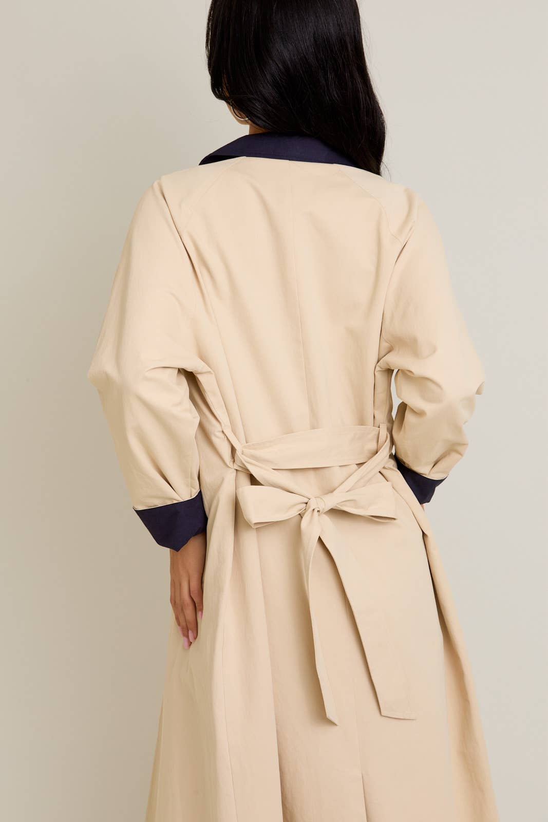 Rya Contrast Collar Trench Coat