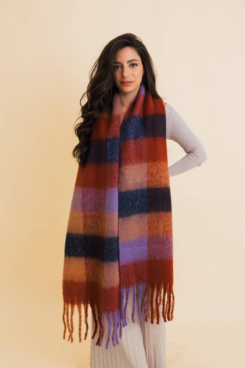 Cozy Breeze Oversized Fringe Scarf - Three Colors