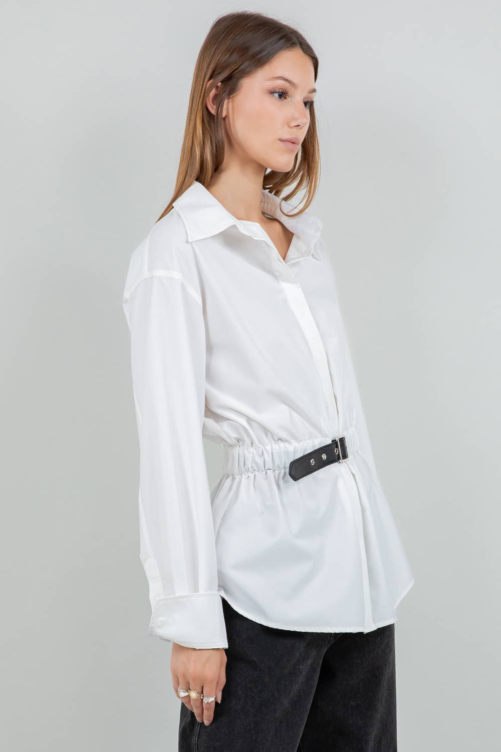 Serena Poplin Belted Shirt