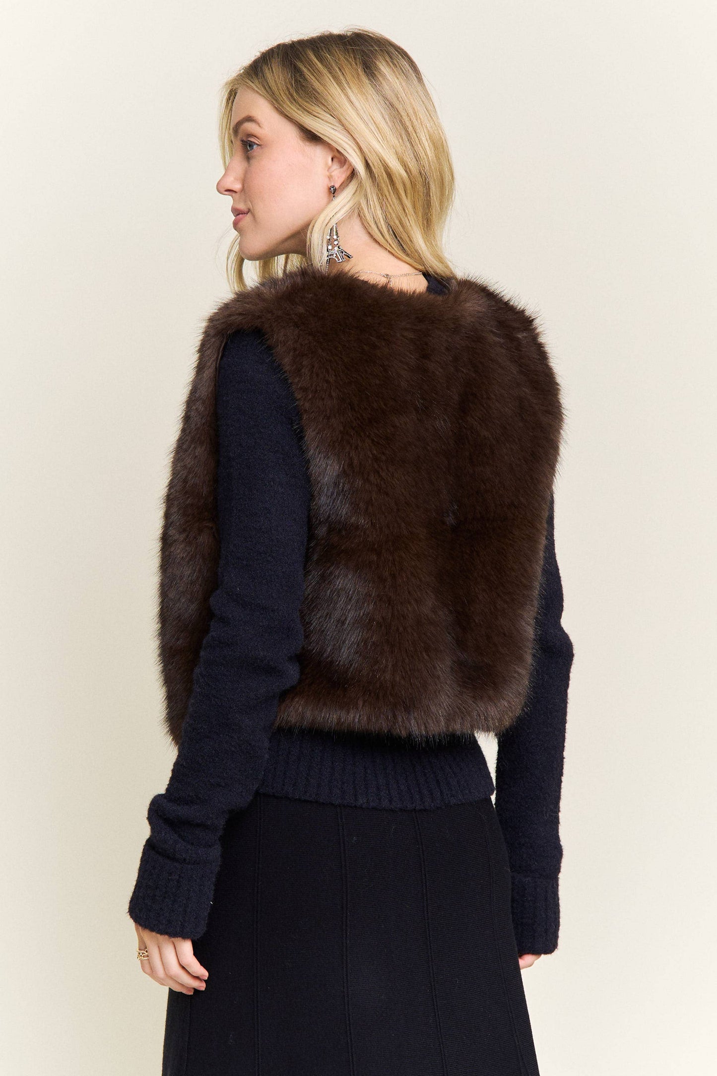 Callie Fur Midi Vest
