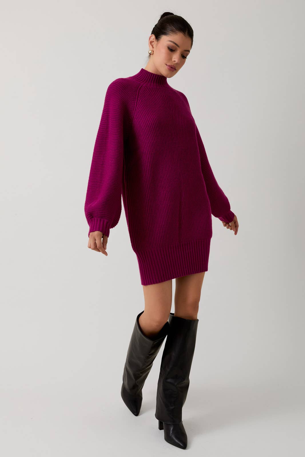 Vera Mock Neck Sweater Dress