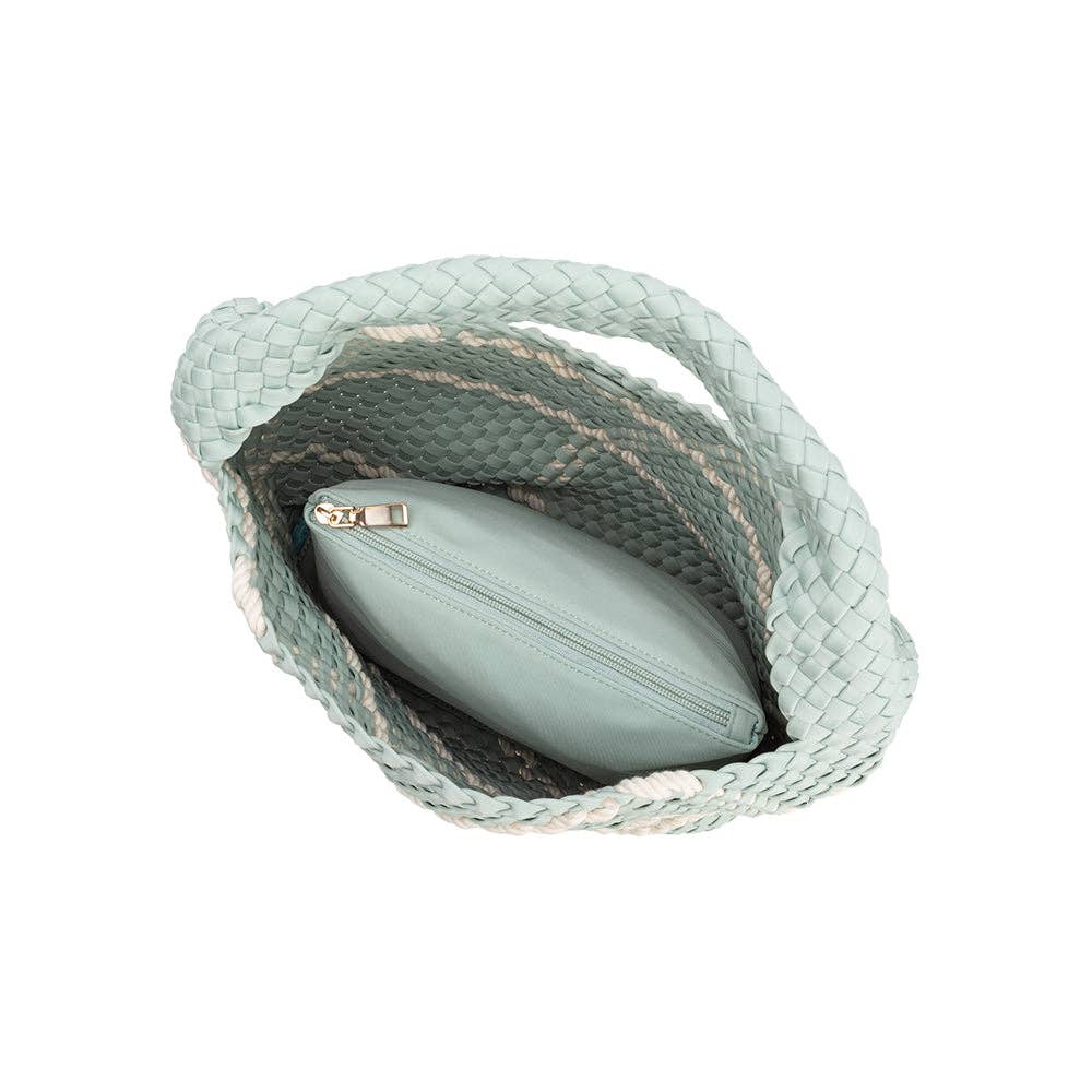 Johanna Woven Shoulder Bag - Seafoam