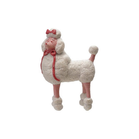 Resin Poodle with Bows, White & Pink with Sugar ©
