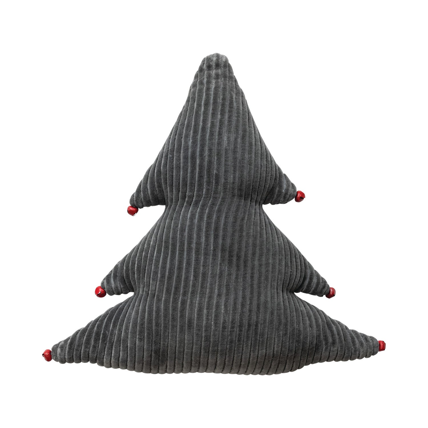 Cotton Corduroy Tree Shaped Pillow with Metal Jingle Bells ©