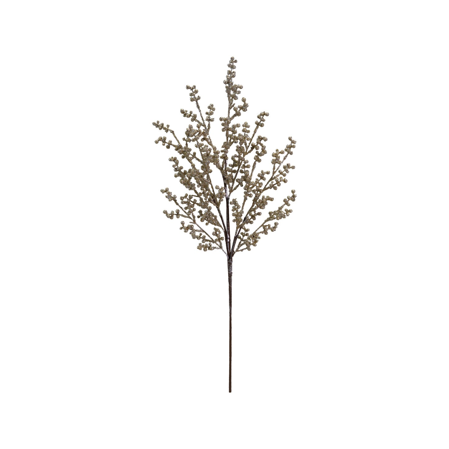 26"H Faux Berry Stem, Antique Silver Finish